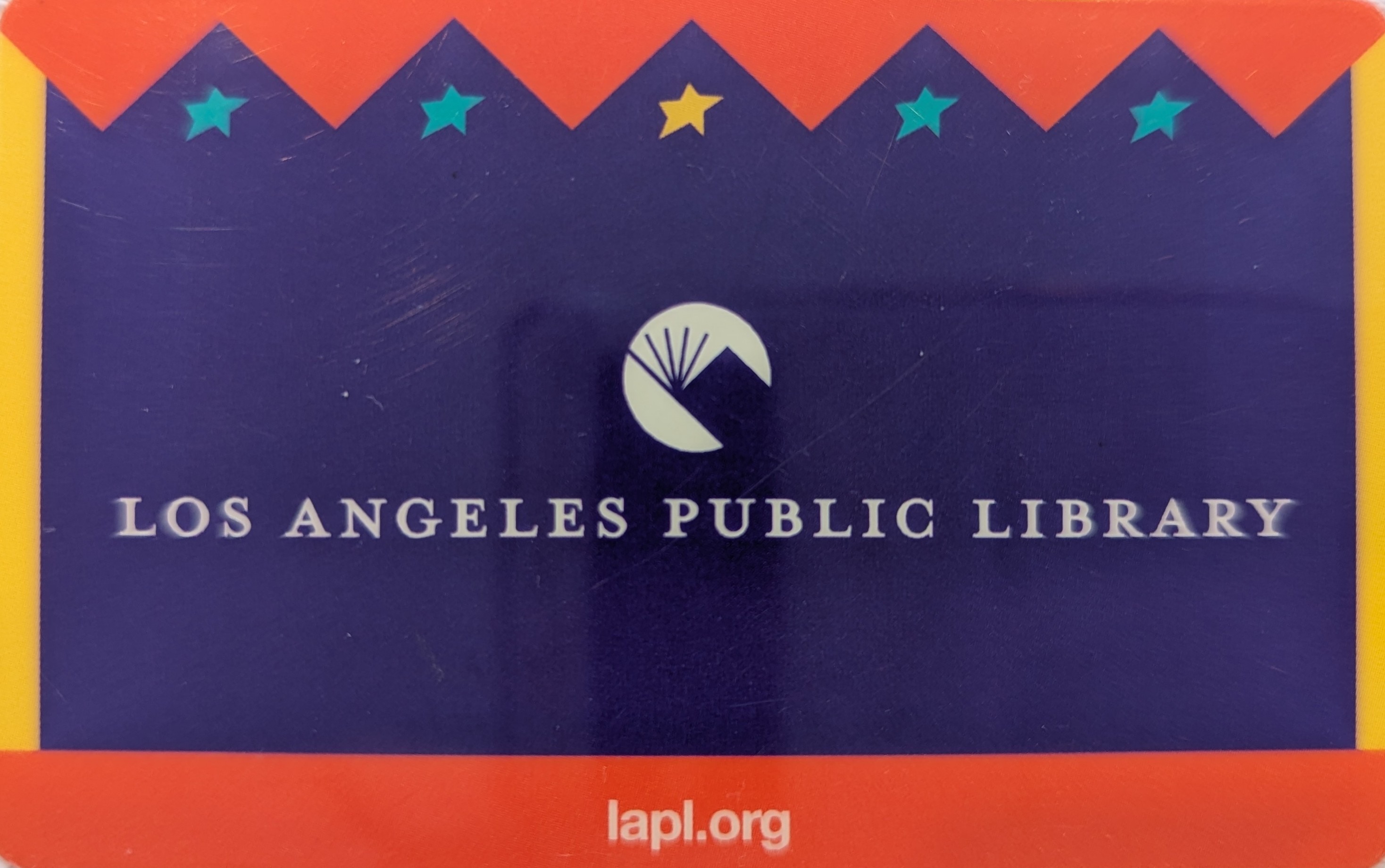 Library card from Los Angeles Public Library