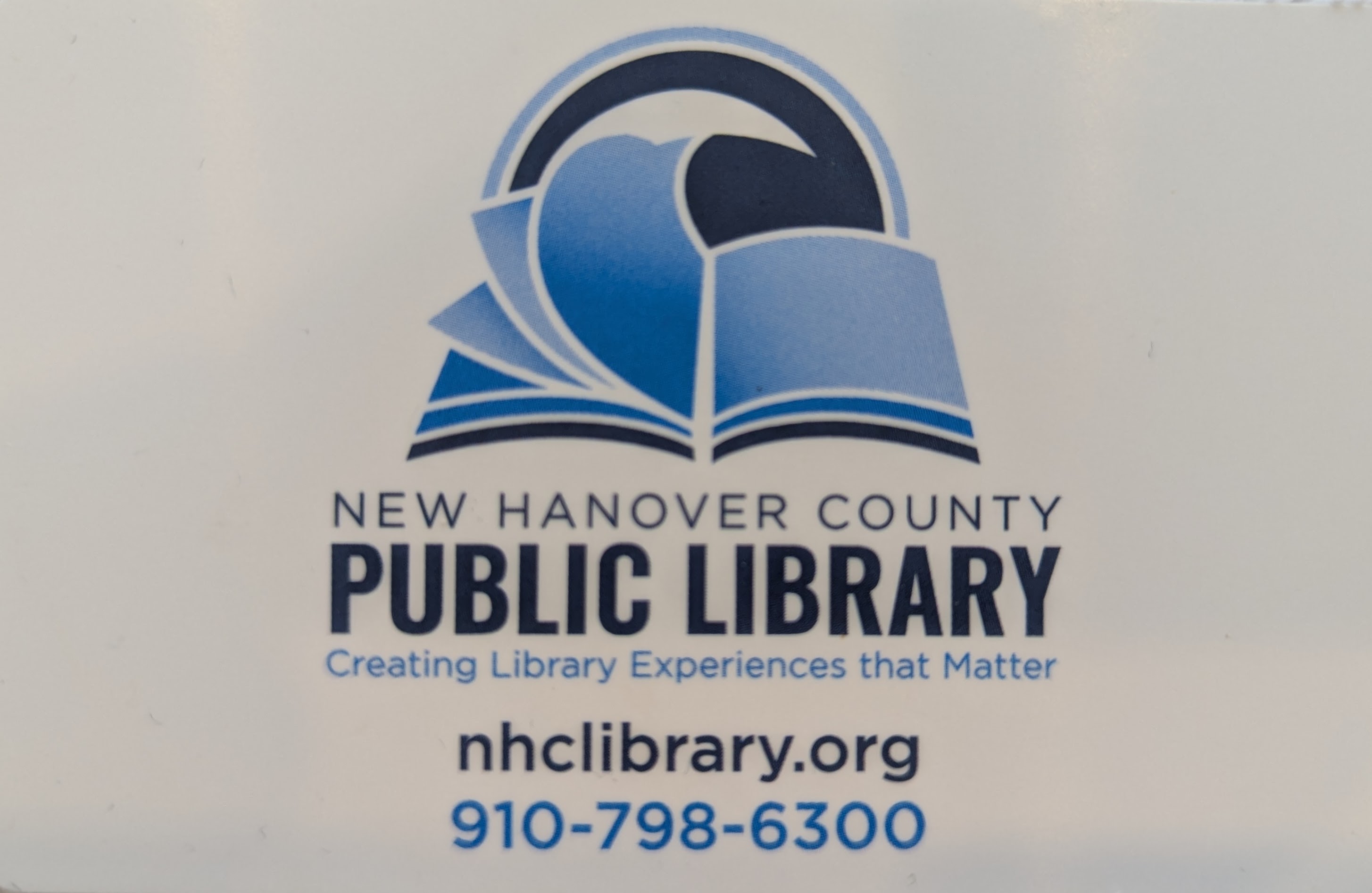 Library card from New Hanover County Public Library